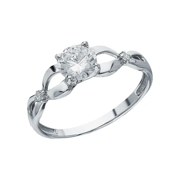 

Silver ring with cubic zirconia sunlight sample 925