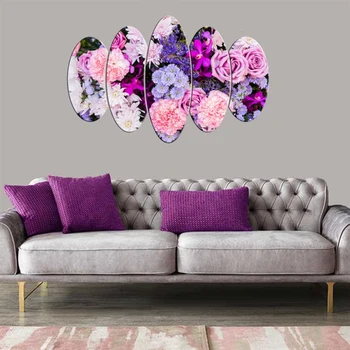 

Colorful Flower 5 Piece Mdf Table