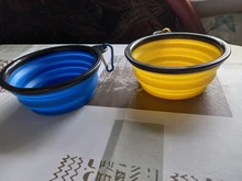 1 Uds 6 color plegable borde negro y el gato recipiente para mascotas beber tazón alimentación tazón de plástico al aire libre viajes colgar para comida