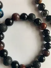 Pulsera de protección con cuentas de hematita obsidiana negra, pulsera de ojo de tigre, energía magnética, con piedras naturales, para hombres y mujeres