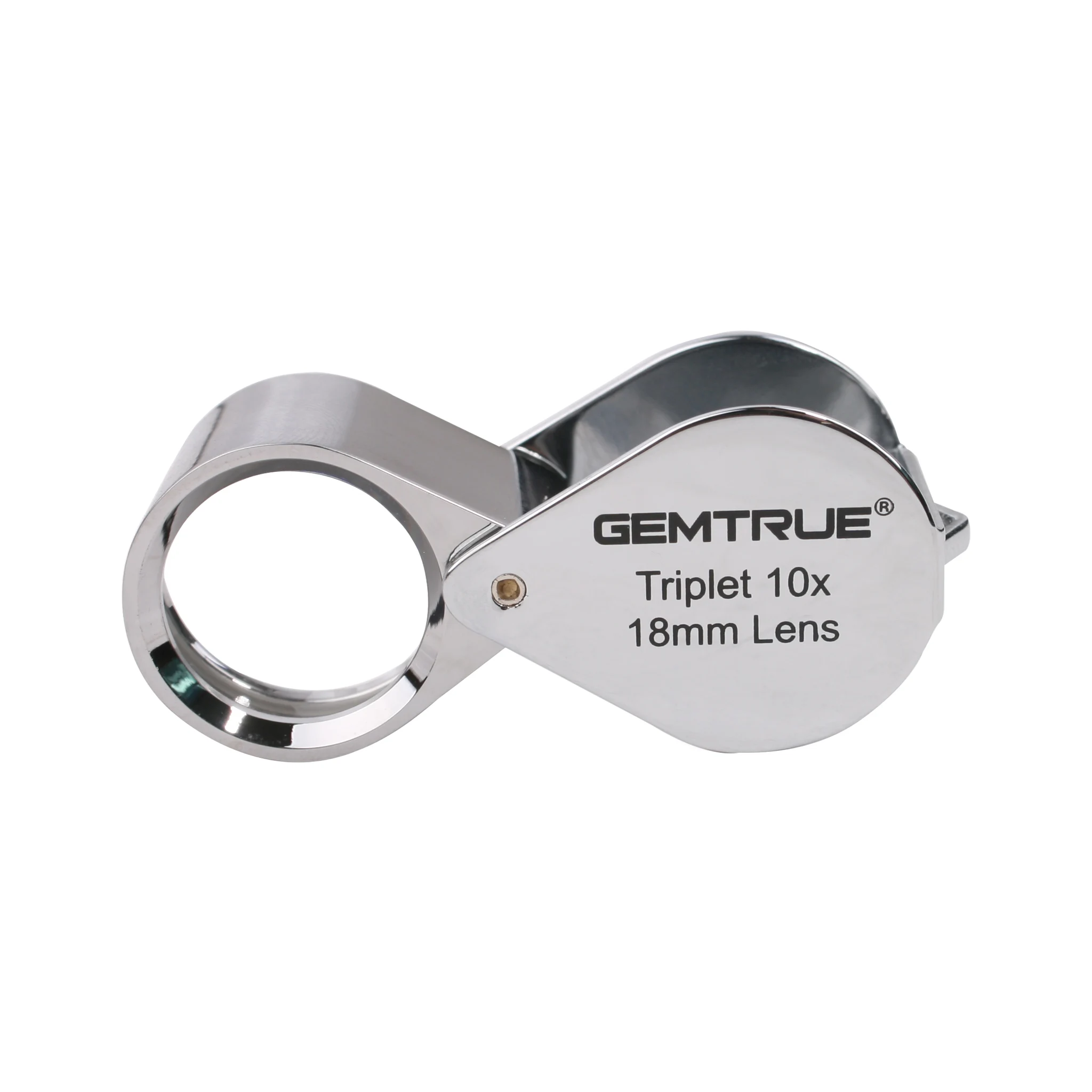 Diamond Cut Jewelers' Loupe, Chrome, 10X, 18mm Lens