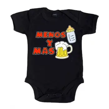 

Baby bodysuit Less feeding bottle and more beer