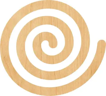 

Spiral Wooden Laser Cut Out Shape - Great for Crafting - Hobbyist - D.I.Y. Projects