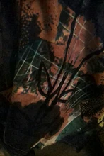 Cotton Linen Dresses Robe Short-Sleeve Patchwork Floral-Printed VONDA Women's Casual