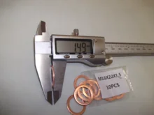 Gasket-Ring Sealing-Washer Flat-Seal Copper-Crush Brass M4 M16 DIN7603 M5 M8 Red M26