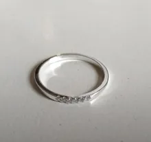 INZATT-Anillo redondo minimalista de plata de ley 925 con circón, accesorios sencillos, joyería fina bonita, 2019