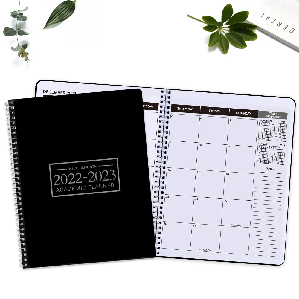Office Planner 2022- 2023 Weekly Monthly Calendar 9 X 11 Time Management  Personal Notebook Hard Pvc Cover With Spiral Notes - Planners - Aliexpress