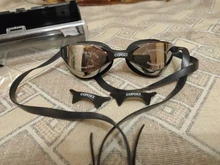 COPOZZ profesional impermeable chapado claro doble Anti-niebla gafas de natación Anti-UV de las mujeres de los hombres gafas de natación gafas con el caso