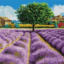 Алмазная мозаика GF 1395 Поле лаванды 40*50