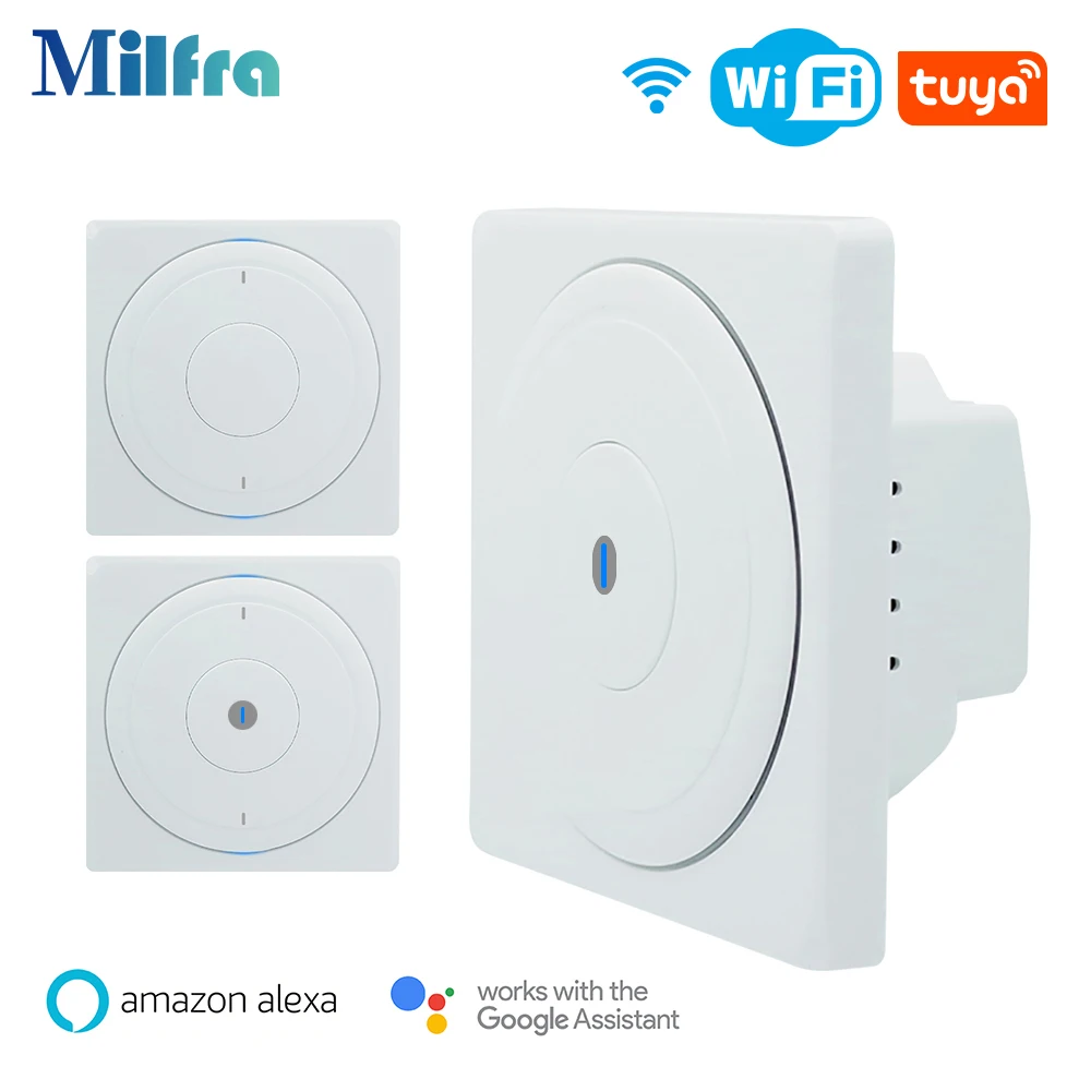

Smart Switch Wifi European Standard Tuya Smart Home Automation one gang two three gangs Phone App Remote Wall Power Switches