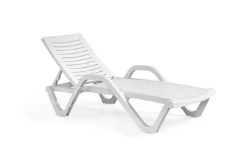 

Lounger MISSY, 5 position, stackable white polypropylene