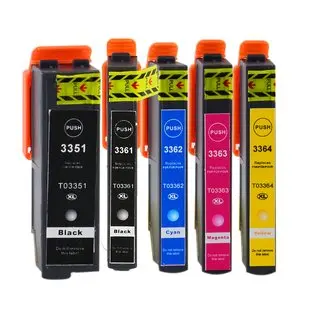 

COMPATIBLE PACK 5 X Ink EPSON T3351 / T3361 / T3362/T3363/#t3364 (33XL) T3357