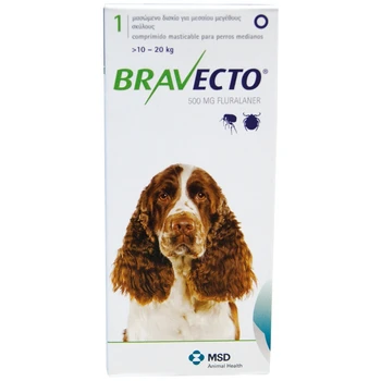 

Bravecto DOG 1 compressed MSD 10 to 20 KG 500 MGR