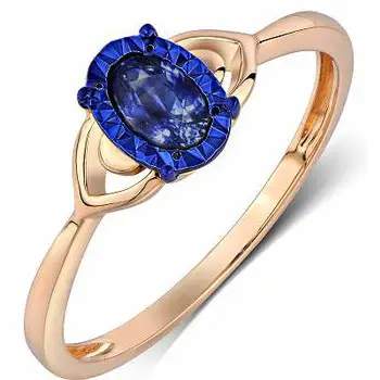 

Lucas gold ring with 1 sapphire in red gold