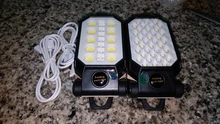 Portable LED Flashlight Power-Display Magnet-Design Camping Lantern Waterproof COB 