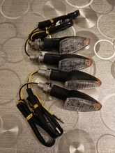 Luces LED intermitentes universales para motocicleta, intermitente trasero de 12V para Cafe Racer Honda BMW Yamaha, 2 uds.