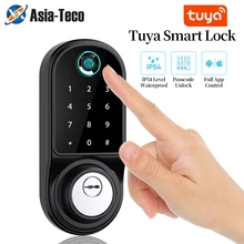 Tuya Smart APP Riegel Smart Türschloss Fingerprint Lock Mit Schlüssel Elektronik Digitalen Indoor Haus Elektronische Schloss Intelligente