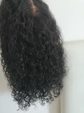 Rizado de la onda de agua Bob peluca del pelo humano del frente del cordón pelucas con minimechones pelo brasileño BOB corto peluca para las mujeres negras