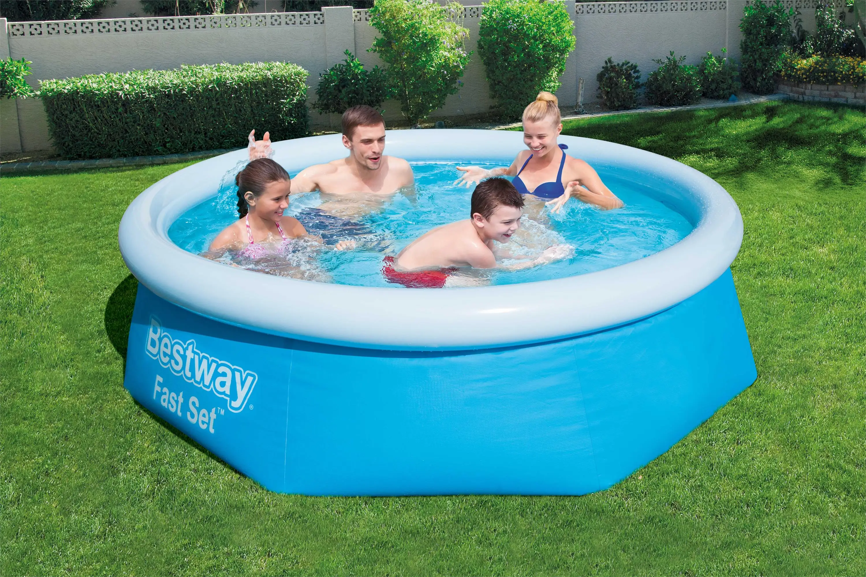Круглый водораспорный бассейн Fast Set 244х66 см 2300 л Bestway арт. 57265/57008 | Спорт и