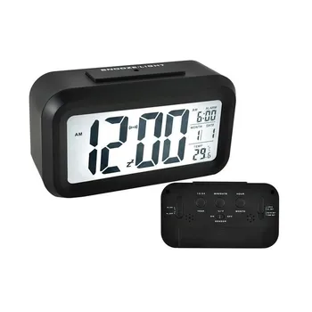 

LED alarm clock display 12 / 24h temperature alarm Date xAAA black/white #6583