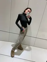 Rompers Bodysuits Long-Sleeve Julissa Mo Backless Casual Women Turtleneck Streetwear