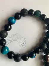 Pulsera de protección con cuentas de hematita obsidiana negra, pulsera de ojo de tigre, energía magnética, con piedras naturales, para hombres y mujeres