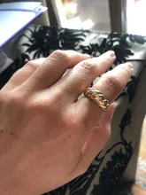 Anillos Croissant trenzados para mujer, sortija trenzada, anillo de cúpula gruesa, banda de apilamiento, joyería, anillo llamativo, accesorios de fiesta