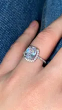 CC Anillos para las mujeres de la Boda nupcial Anelli joyería de moda anillo de compromiso de oro blanco Anillos de Color CC595