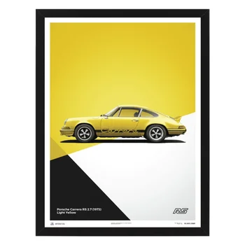 

Poster in the frame Porsche 911 RS-yellow, 32x42 cm