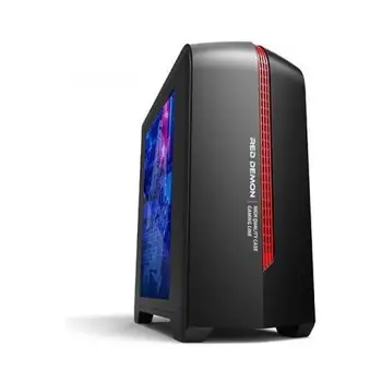 

6601 Red Demon Mini Tower Micro ATX ITX / Mini ITX 1 Port USB 3.0 black color/red