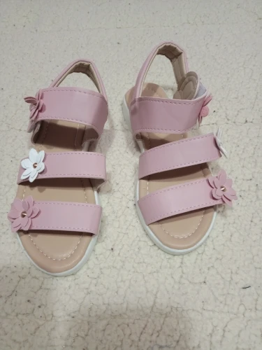 Girls Sandals Gladiator Flowers Sweet Soft Children Beach Shoes Kids Summer Floral Sandals Princess Fashion Cute High Quality photo review