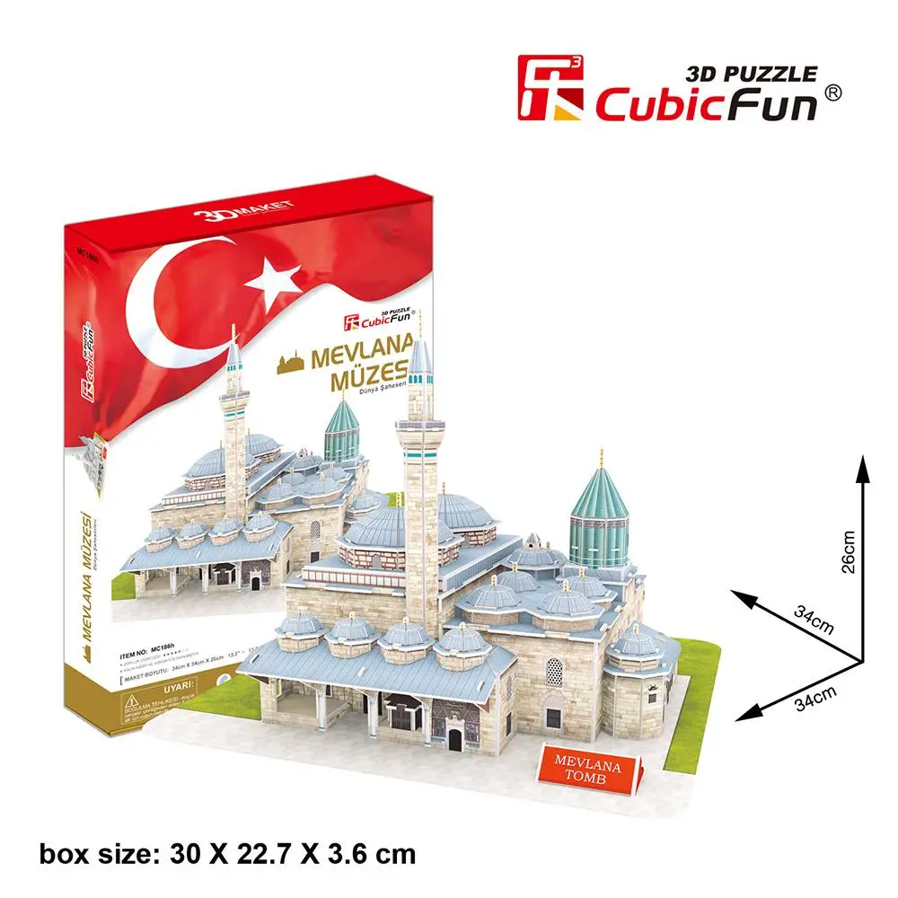 

CubicFun Mevlana Tomb Museum Konya 3D Puzzle116 Piece Jigsaw Cubic Fun Mevlana KOnya