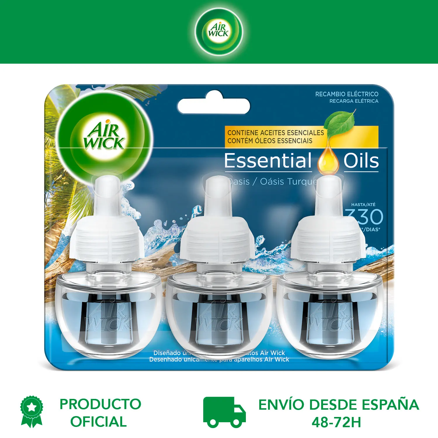 Ambientador eléctrico nenuco AIRWICK Essential oils - Aparato + recambio en