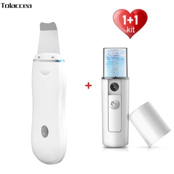 

Ultrasonic Face Cleaning Skin Scrubber Facial Cleaner Skin Peeling Blackhead Removal Pore Cleaner Face Scrubber with Steamer