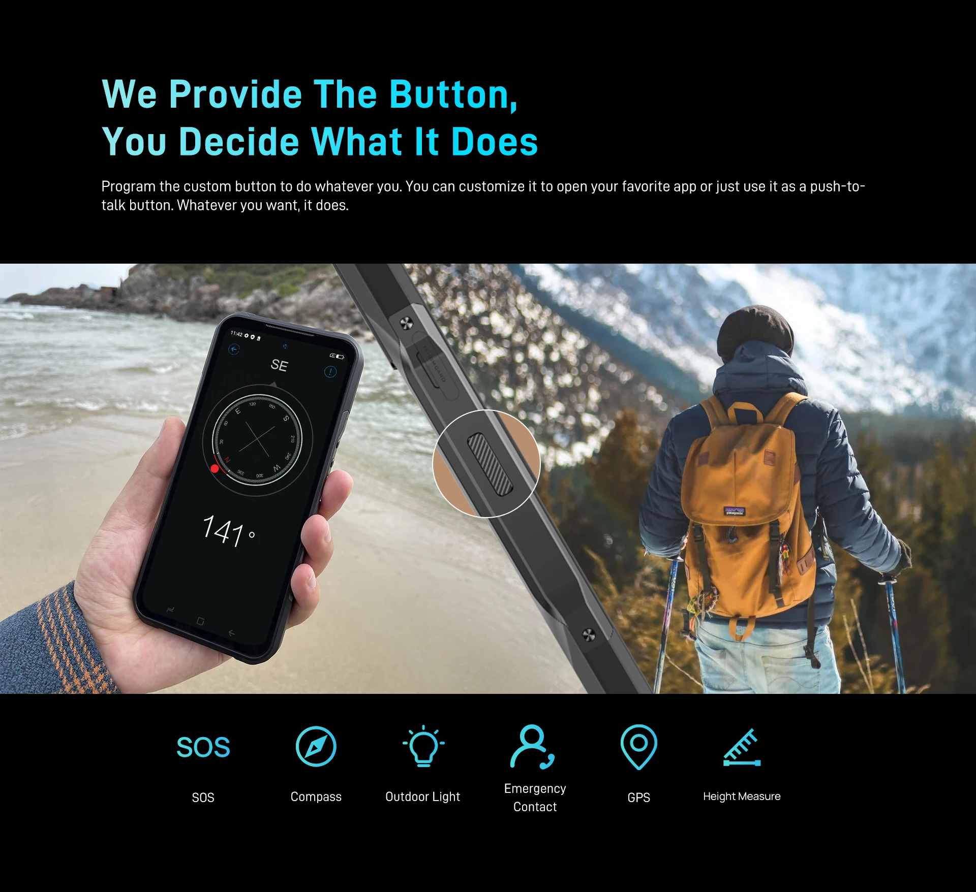 2022 World Premiere DOOGEE V20 The First Truly 2K Display Rugged Phone Rear Mini Display 8GB 256GB AI 64MP Camera Smartphone ram computer