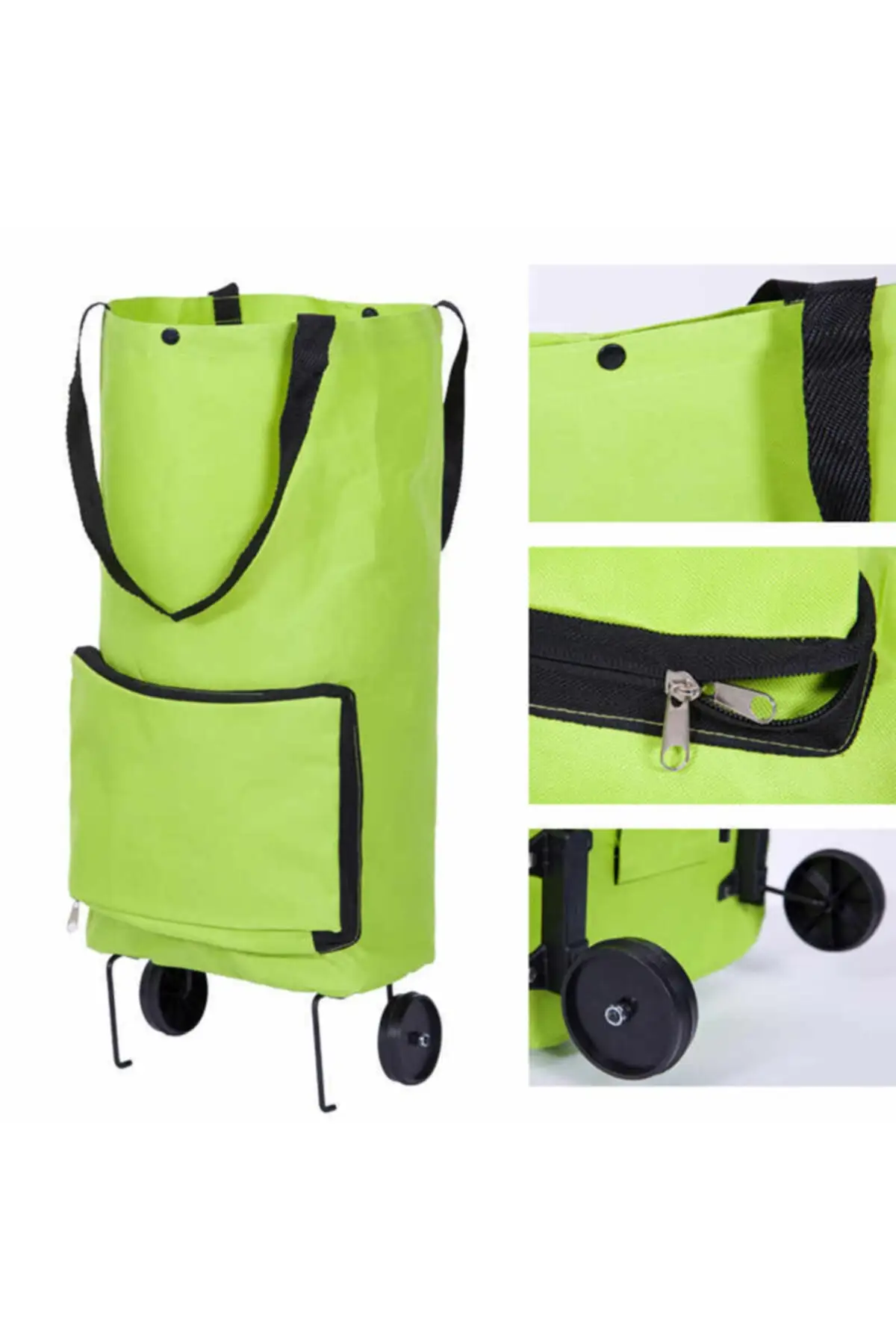 Foldable Wheel Market Trolley Practical Folding Bag Basket Bag Market Shopping