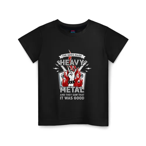 shirt cotton the gods made heavy metal 