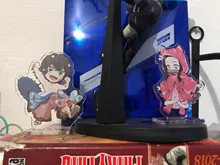 Figuras de acción de Anime Demon Slayer, no Yaiba Kimetsu, acrílico, soporte de escritorio, modelos, plato, pastel, actividades, decoración de escritorio