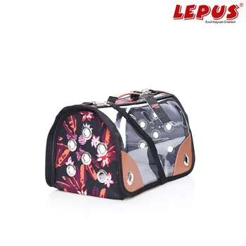 

Transparent Fly Bag Bag-Flower Black (Small)