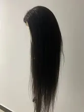 Shuangya-pelucas frontales de encaje liso para mujer, pelo peruano transparente con cierre de encaje Frontal, Remy