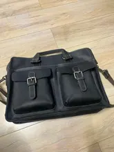 Briefcase Laptop-Bag Messenger-Bag Business Crazy Vintage Male Mens JOYIR Cow