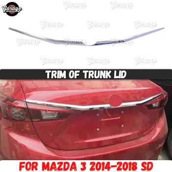 

Trim of trunk lid case for Mazda 3 2014-2018 ABS plastic molding 1 set / 2 pcs decoration car styling