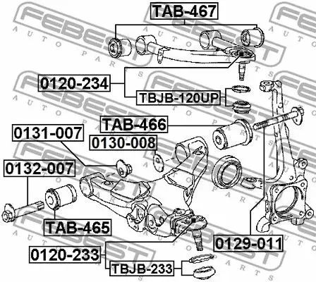 Сайлентблок рычага TOYOTA LAND CRUISER 200 07-пер.подв.нижн.пере