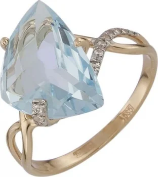 

Aloris ring with cubic zirconia and Topaz in red gold