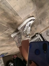 Ankle-Boots Sneakers Warm-Shoes High-Top Women Winter Short Black/sliver LEOSOXS No 