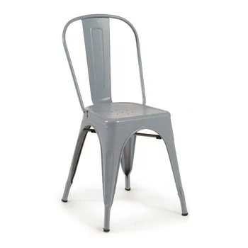 

Dining Chair Gift Decor Grey Metal (52 x 85,5 x 46 cm)