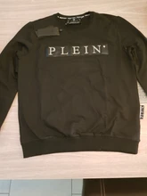 Sudadera con estampado de calavera Plein, ropa de calle de moda europea y americana, top de otoño, top 60