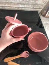 Juego de 5 uds. De cuencos de silicona para bebé, juegos de vasos, sin BPA, cuchara impermeable, alimentación antideslizante, tazón de silicona, vajilla, productos para bebé