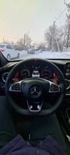 Paleta de extensión de cambios para volante de coche Mercedes Benz, etiqueta de goma DSG para modelos AMG, A45, C63, CLA45 y para GLA, CLS, GLS, W205 y W213