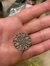 20 unids/lote 25mm hueco de cobre de pluma de pavo real flores envolturas de filigrana conectores encanto resultados para joyería hacer componentes